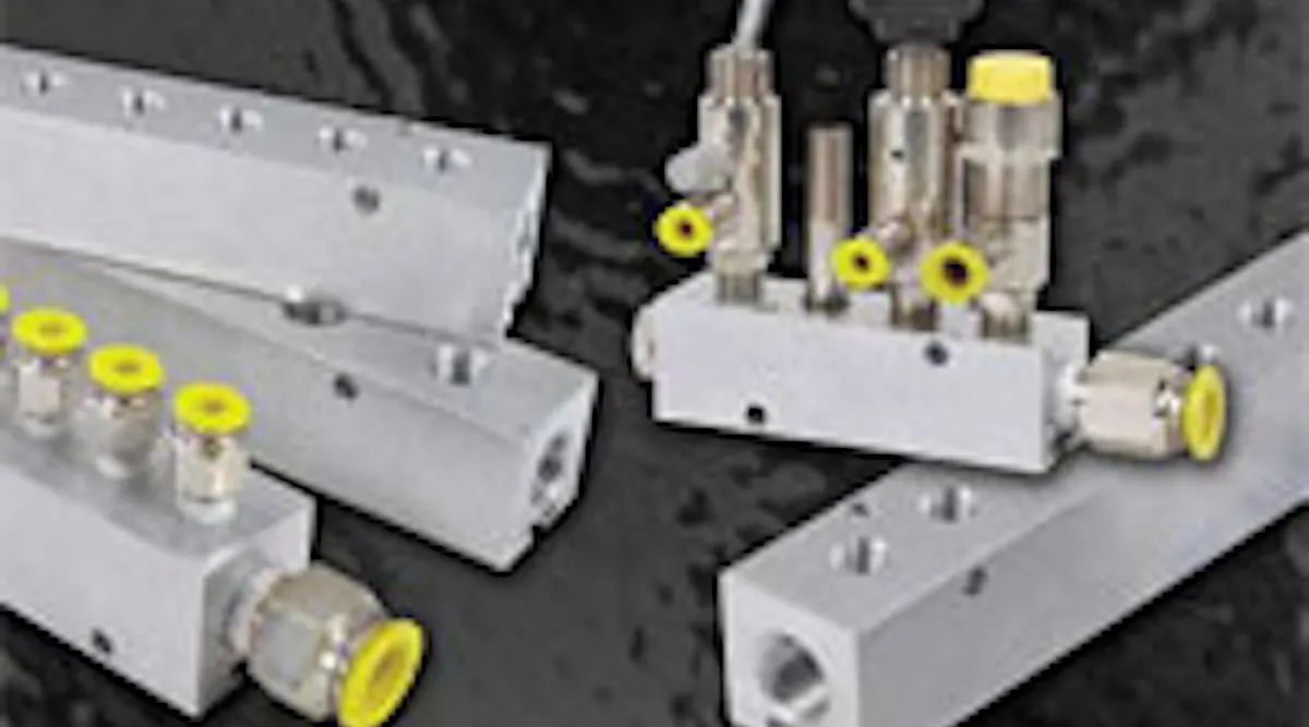 Control Line Manifold In-line Manifolds Feature Bottom T-slot Mounting | Power & Motion