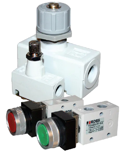Flow control, pushbutton valves | Power & Motion