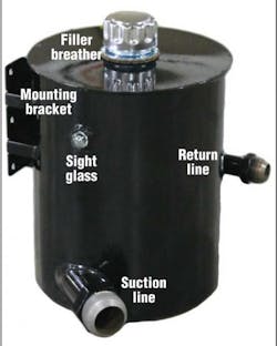Price Engineering&rsquo;s Cyclone reservoir is said to dramatically reduce the volume of fluid needed in a hydraulic system&rsquo;s reservoir.