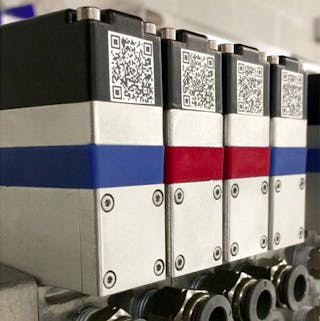 Nexmatix valves are designed as drop-in replacements for valves conforming to ISO 15407 and 5599. They are also color-coded to make it easy to identify spool configuration from a distance. Each valve also contains a QR code so a smartphone can be used to pull detailed information about any individual valve.