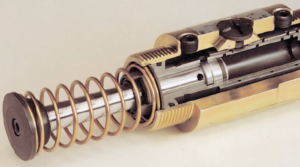 Cutaway photo of industrial shock absorber courtesy of Ace Controls.