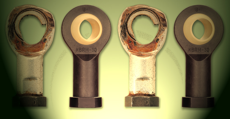 Steel and plastic rod-ending bearings