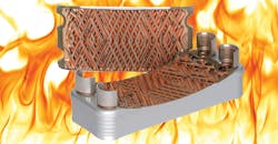 Brazed plate cutaway Brazed plate cutaway