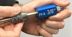 Fitting Fixer comes in seven sizes for fittings sized for 3/16- to 1-in. tubing.