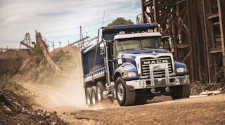 Commercial vehicles and work trucks, such as this dump truck, seem to be next in line for electrification of their hydraulics. Hydraulic pumps powered by electric motors instead of a vehicle&rsquo;s engine or PTO may soon become commonplace for power steering and other functions.