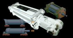 Cylinder mounting Cylinder mounting