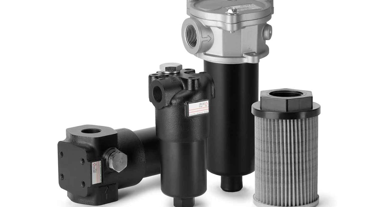 Atos SpA recently introduced a new line of in-line pressure and tank-top filters to its portfolio of hydraulic and electrohydraulic valves and pumps.