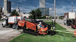 Horizontal directional boring machines use hydraulics to push and direct an underground drill head to a target often hundreds of feet away, even if a roadway, river, exiting underground utilities, or other major obstacle is situated between the machine and the target. Horizontal directional boring machines use hydraulics to push and direct an underground drill head to a target often hundreds of feet away, even if a roadway, river, exiting underground utilities, or other major obstacle is situated between the machine and the target.