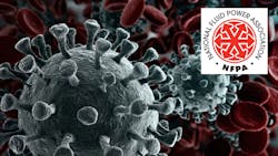 Coronavirus and NFPA logo Coronavirus and NFPA logo