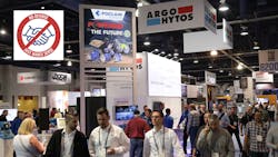 IFPE show floor and handshake image IFPE show floor and handshake image