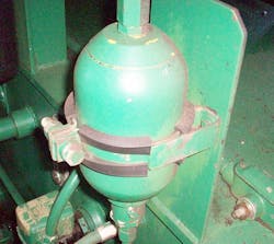 This accumulator could be used for several different purposes. In order to troubleshoot it, you must first know what it does! This accumulator could be used for several different purposes. In order to troubleshoot it, you must first know what it does!