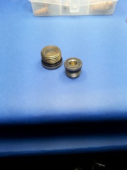 This is a threaded plug with a no-leak SAE thread. This is a threaded plug with a no-leak SAE thread.