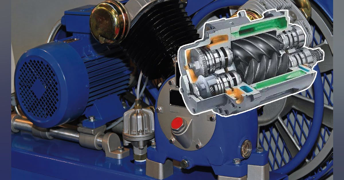 Air compressor in pneumatic system deals