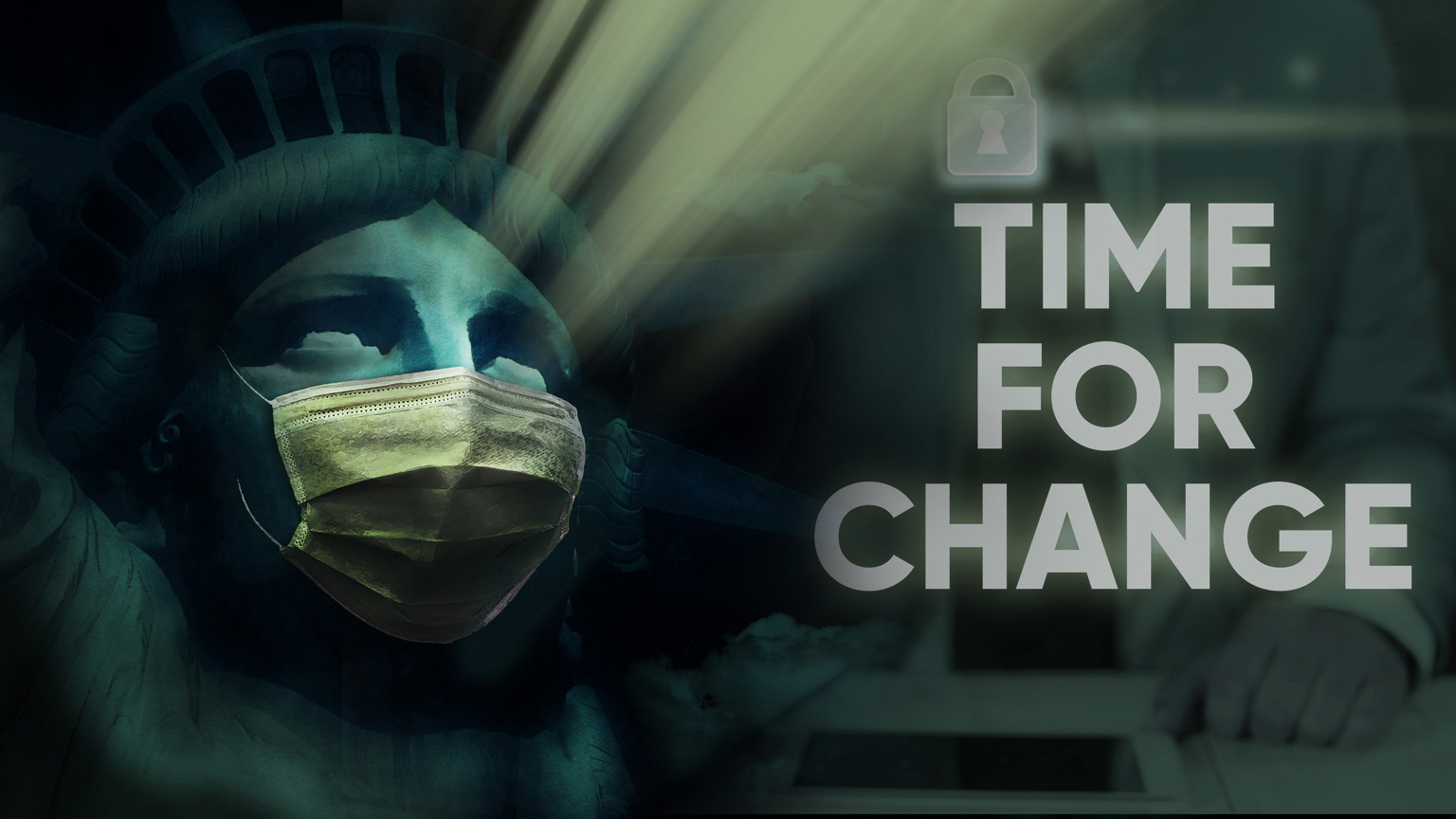 Statue of Liberty with mask