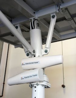 EnvisionTrac moves the array to that it faces the sun during most of the day. EnvisionTrac moves the array to that it faces the sun during most of the day.