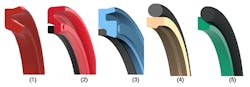 These five buffer seals were tested and all used the same molded and trimmed U-Cup as the primary rod seal. These five buffer seals were tested and all used the same molded and trimmed U-Cup as the primary rod seal.