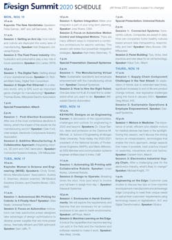 Design Summit 2020 schedule Design Summit 2020 schedule