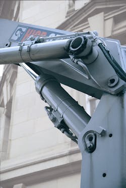 Hydraulic contamination is not always visible as it is here. Hydraulic contamination is not always visible as it is here.