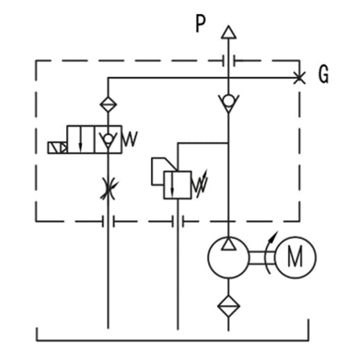 Typical power pack single line diagram.