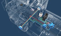The HTA system uses radial piston motors integrated into each side of the front axle, along with hydraulic axial piston pumps, a control block and sensors, and an electronic hydraulic controller with an operator interface. The HTA system uses radial piston motors integrated into each side of the front axle, along with hydraulic axial piston pumps, a control block and sensors, and an electronic hydraulic controller with an operator interface.