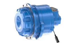 The MCR-T radial piston motor compact drive solution for track and wheel applications provides a 10% improvement in starting efficiency compared to conventional designs.