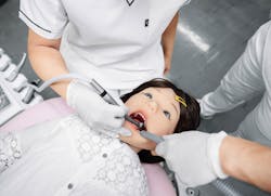 The Pedia Roid simulation robot for training dentists and dental assistants treating young children is based on piezo valve technology. The Pedia Roid simulation robot for training dentists and dental assistants treating young children is based on piezo valve technology.