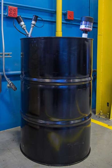 Plant managers and designers can take a proactive approach to water ingression/contamination in hydraulic fluids and other fluids by installing connected and accurate breathers, like this one from Des Case.