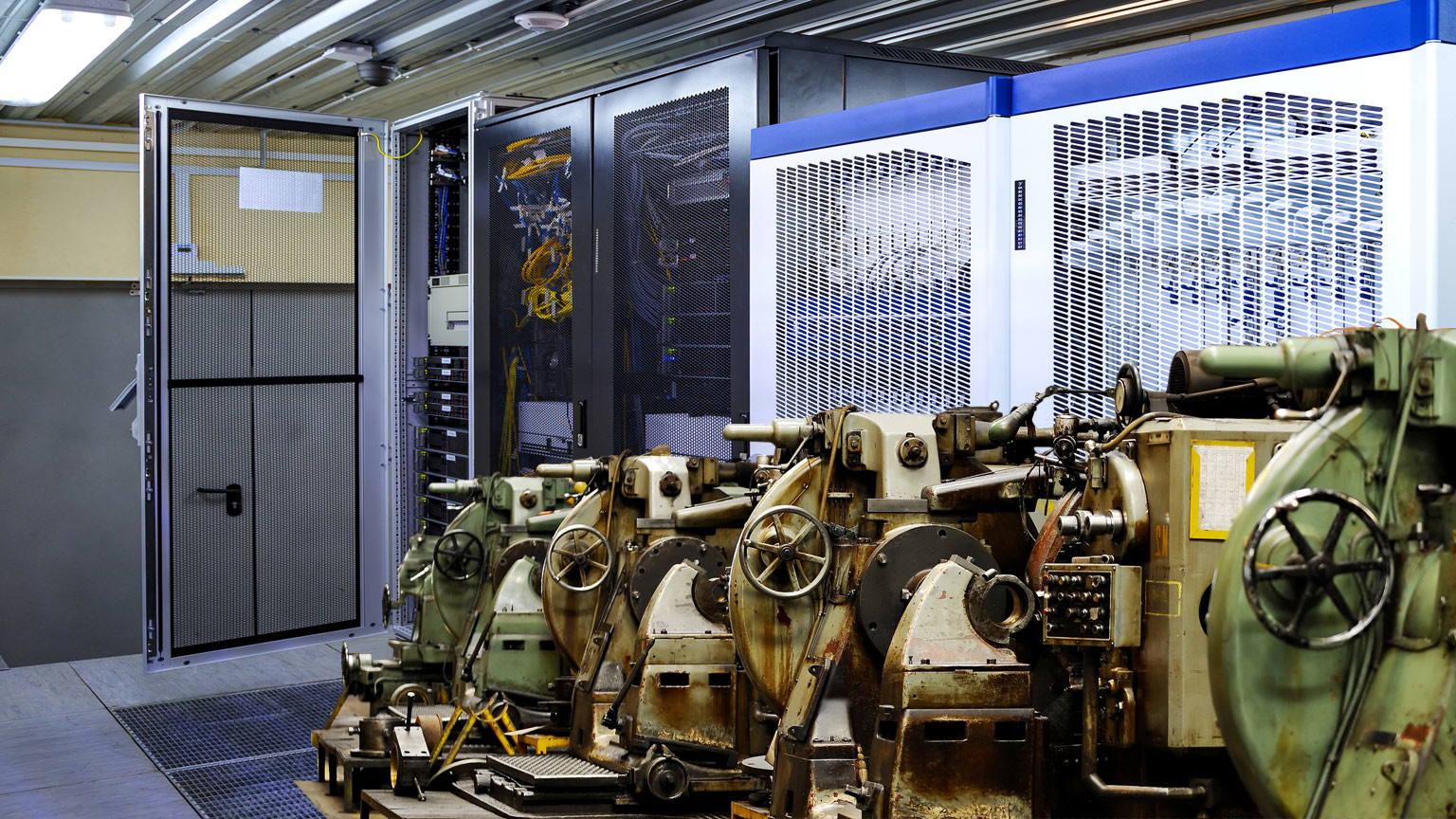 Old and new industrial equipment