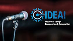 Microphone with IDEA! logo Microphone with IDEA! logo