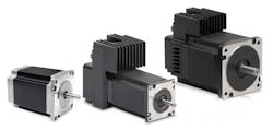 Pictured are two servo motors and a stepper motor. Pictured are two servo motors and a stepper motor.