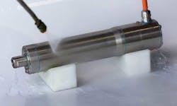 This IMAS actuator cylinder has a rounded body, smooth finish and food-grade seals, making it well-suited for handling washdowns. This IMAS actuator cylinder has a rounded body, smooth finish and food-grade seals, making it well-suited for handling washdowns.