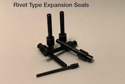 Rivet type expansion seals