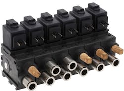 Emerson’s AVENTICS Series 579 3/2 poppet valves. Emerson’s AVENTICS Series 579 3/2 poppet valves.