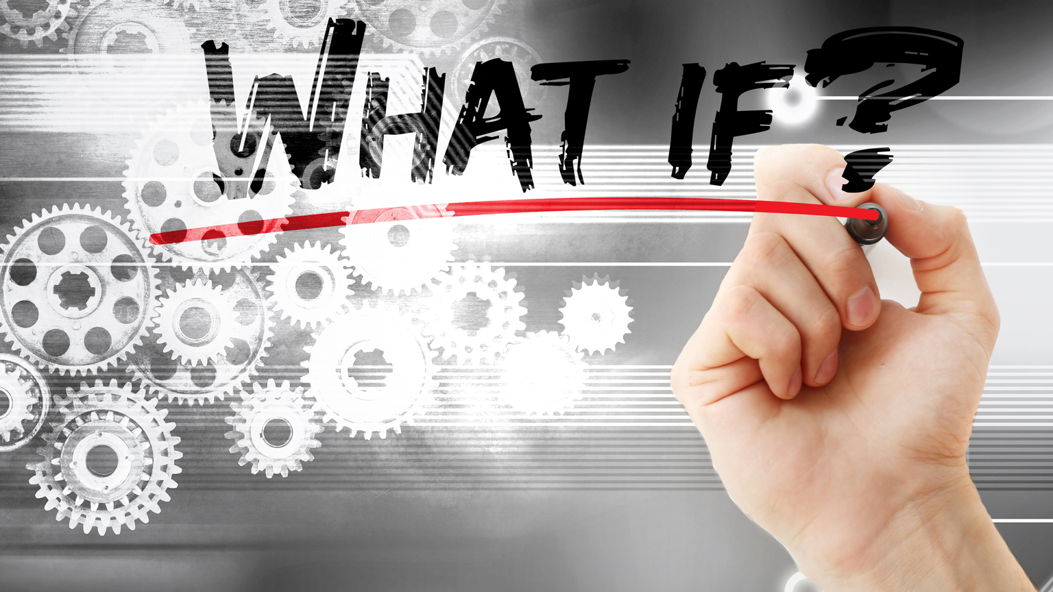 Hand writing 'What if?'
