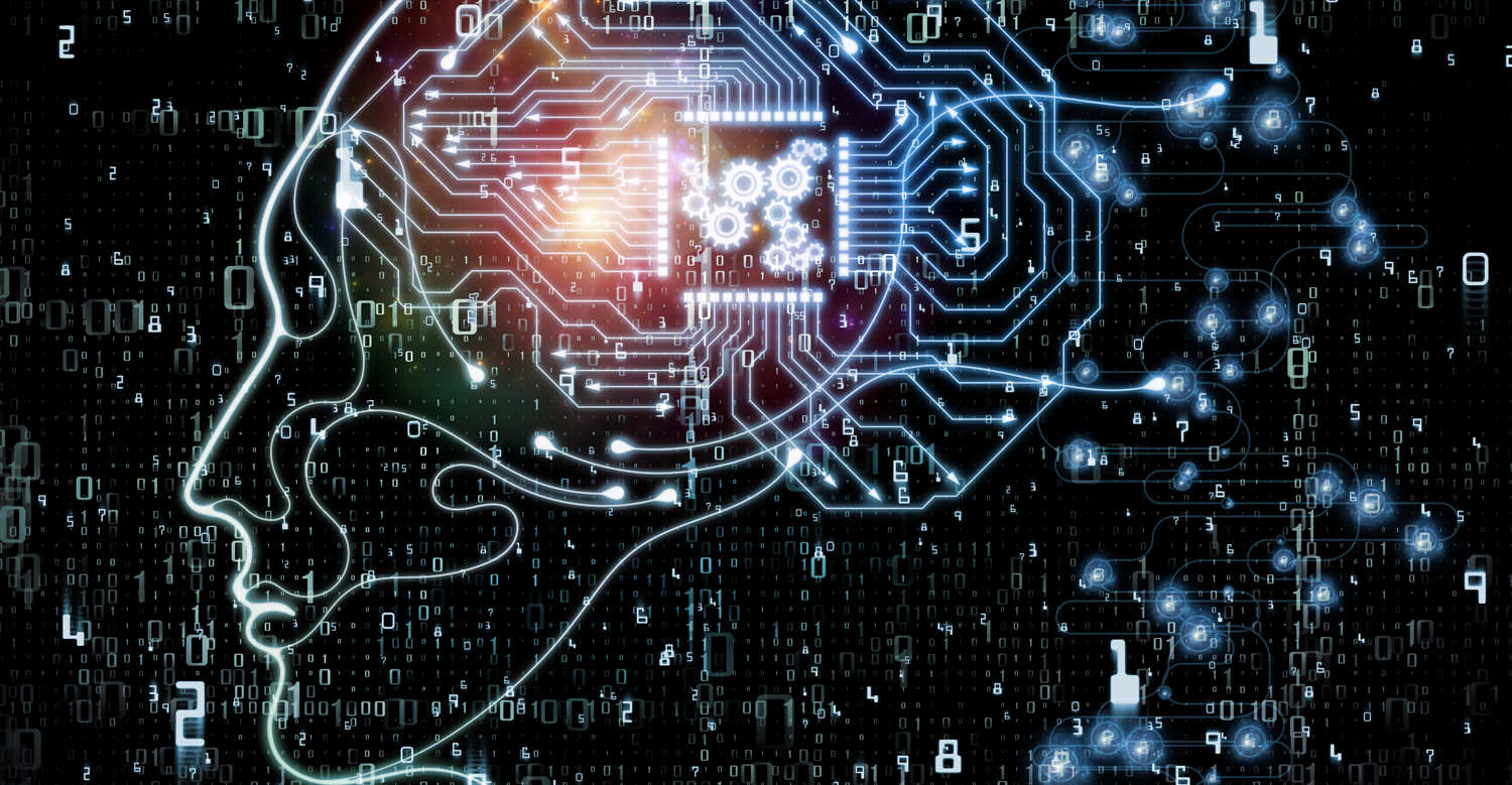 Artist's representation of an electronic brain