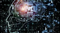 Artist's representation of an electronic brain
