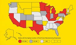 Companies that employ fluid power engineers and technicians are based in 34 of the 50 U.S. states. Companies that employ fluid power engineers and technicians are based in 34 of the 50 U.S. states.