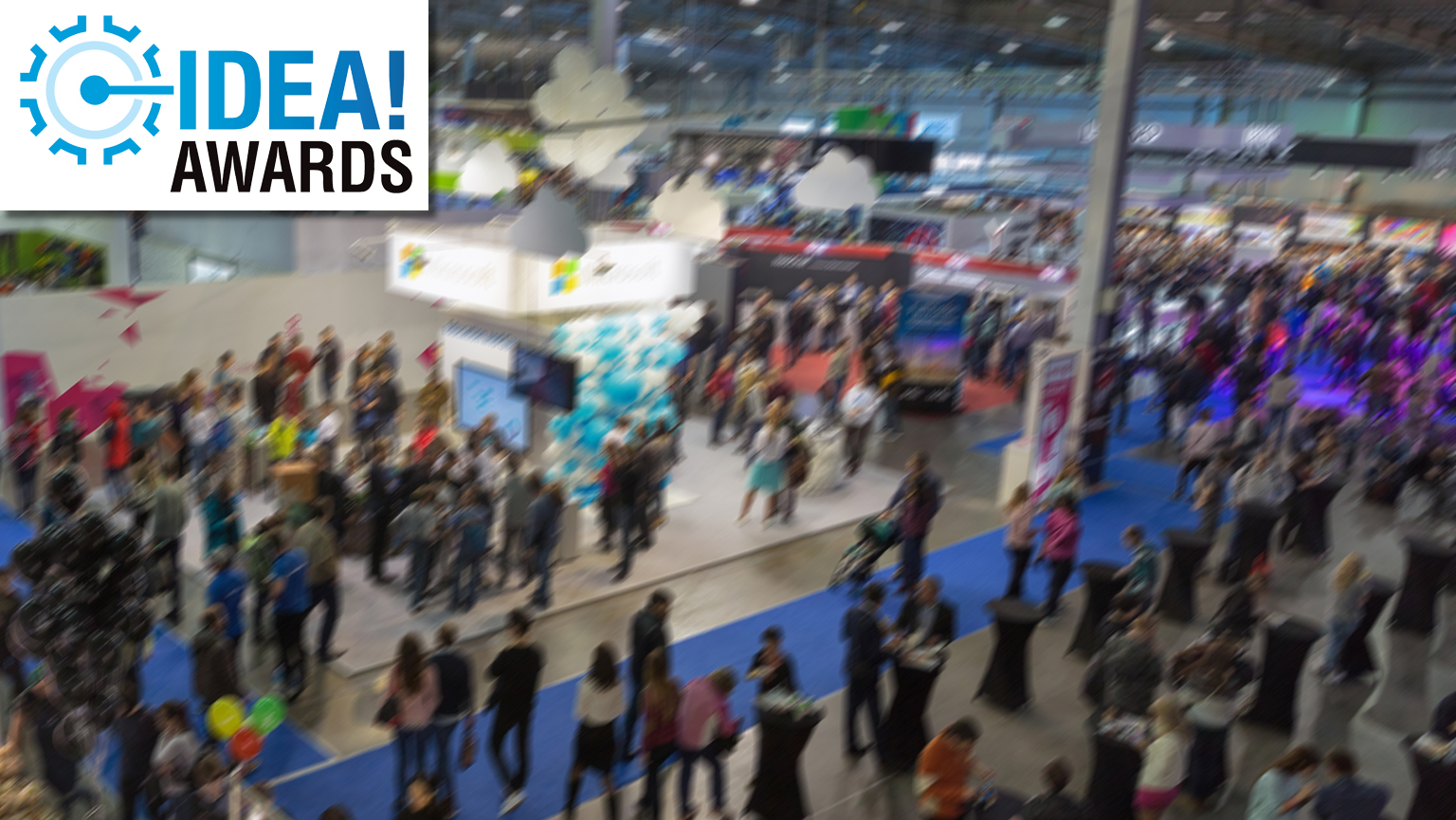 IDEA! Awards logo with show floor photo