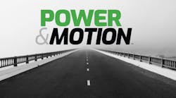 Power & Motion logo over bridge