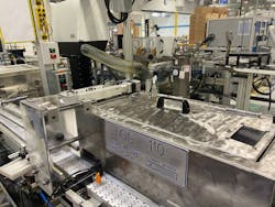 The TOG 110 Preservation Machine, shown here at SKF Flowery Branch, Ga., sprays anti-corrosion fluid on 100- and 110-mm roller bearings. Bearings are pulled into the machine by tooling attached to the Festo EPCS electric axis, top left. The TOG 110 Preservation Machine, shown here at SKF Flowery Branch, Ga., sprays anti-corrosion fluid on 100- and 110-mm roller bearings. Bearings are pulled into the machine by tooling attached to the Festo EPCS electric axis, top left.