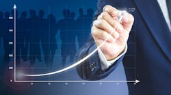 Artist's representation of business growth and return on investment Artist's representation of business growth and return on investment