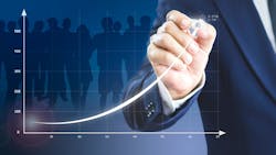 Artist's representation of business growth and return on investment Artist's representation of business growth and return on investment