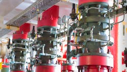 Deluge systems use valves to release water from a utility supply or fire pump to a sprinkler system. Deluge systems use valves to release water from a utility supply or fire pump to a sprinkler system.
