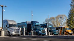 Daimler Trucks is one of several OEMs collaborating on the development of charging technology for electric trucks and buses.