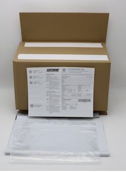 Schroeder Industries&apos; new Filter Debris Analysis Kit includes one prepaid testing label and a return kit to send in a filter for analysis.