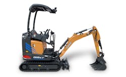 The new CASE CX15 EV mini excavator is powered by a 16-kW electric motor and 21.5-kWh lithium-ion battery. The new CASE CX15 EV mini excavator is powered by a 16-kW electric motor and 21.5-kWh lithium-ion battery.