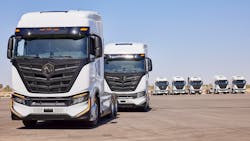 Nikola has begun serial production of its battery-electric Class 8 truck, the Nikola Tre. Nikola has begun serial production of its battery-electric Class 8 truck, the Nikola Tre.