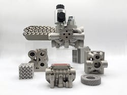 Use of additive manufacturing allows hydraulic component design to start with the desired flow of oil through a component. Use of additive manufacturing allows hydraulic component design to start with the desired flow of oil through a component.