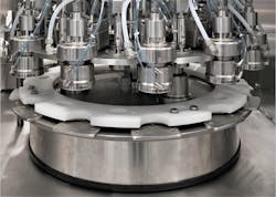 The CB100C rotary counter-pressure filler The CB100C rotary counter-pressure filler