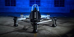 The RYSE RECON is an electric vertical takeoff and landing (eVTOL) platform with batteries which can be easily swapped and recharged as necessary. The RYSE RECON is an electric vertical takeoff and landing (eVTOL) platform with batteries which can be easily swapped and recharged as necessary.